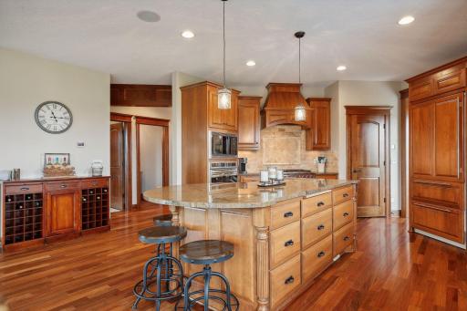 The large island provides plenty for friends and family to gather while you are testing out new recipes or whipping up tried-and-true favorites.