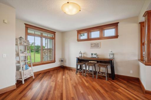 The Flex Room formerly housed a grand piano and would be a great music room or tranquil sitting room.