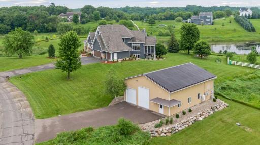 The Outbuilding has been equipped with solar panels for the home and workshop.
