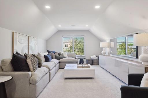 The second floor hallway ends at this bonus room. It could be used as an extra living room, play area, an additional office or bedroom - the space is yours to make your own!