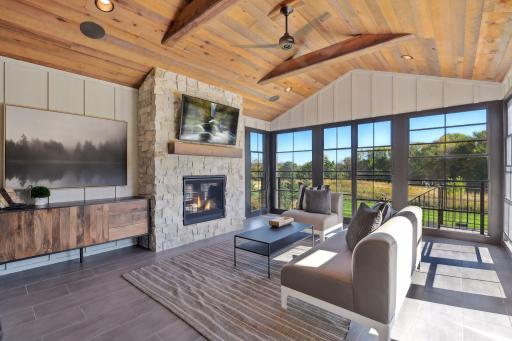 This show stopping sun room has been a home highlight for all who enter the home. This sun room is an amazing way to enjoy the beauty of the preserve in all seasons.