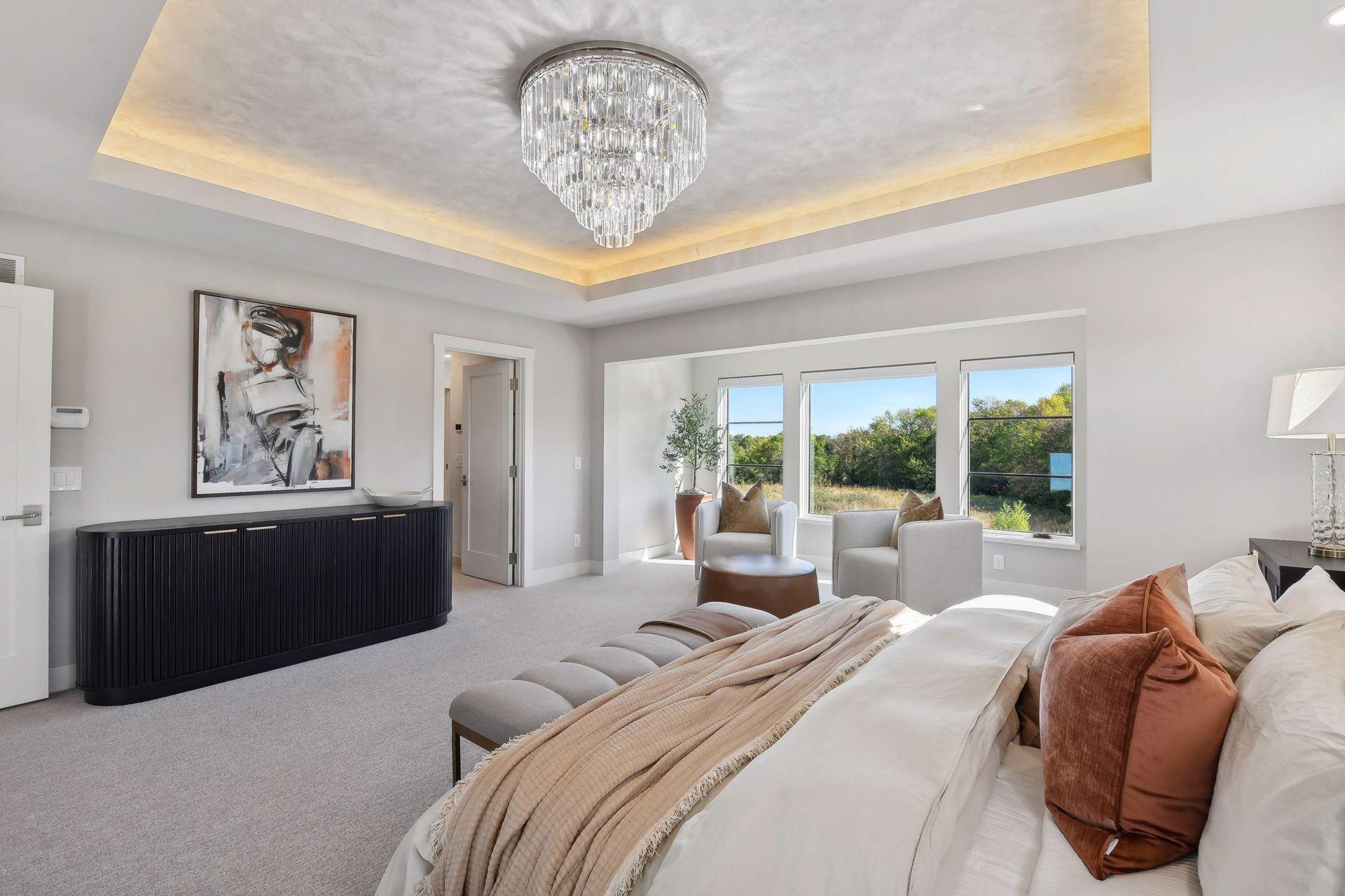 Unobstructed views of the nature preserve from the primary bedroom