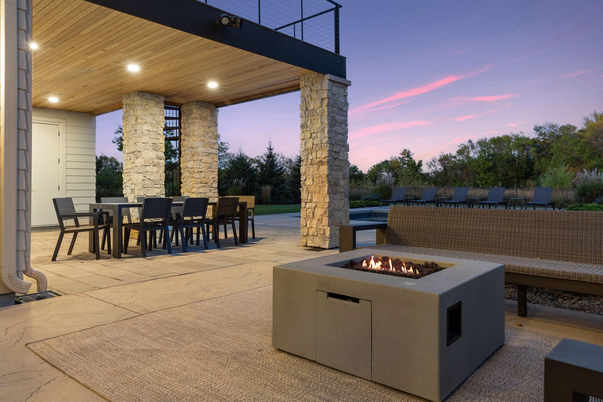 Recessed lighting under the deck was added to extend outdoor gatherings into the evening.