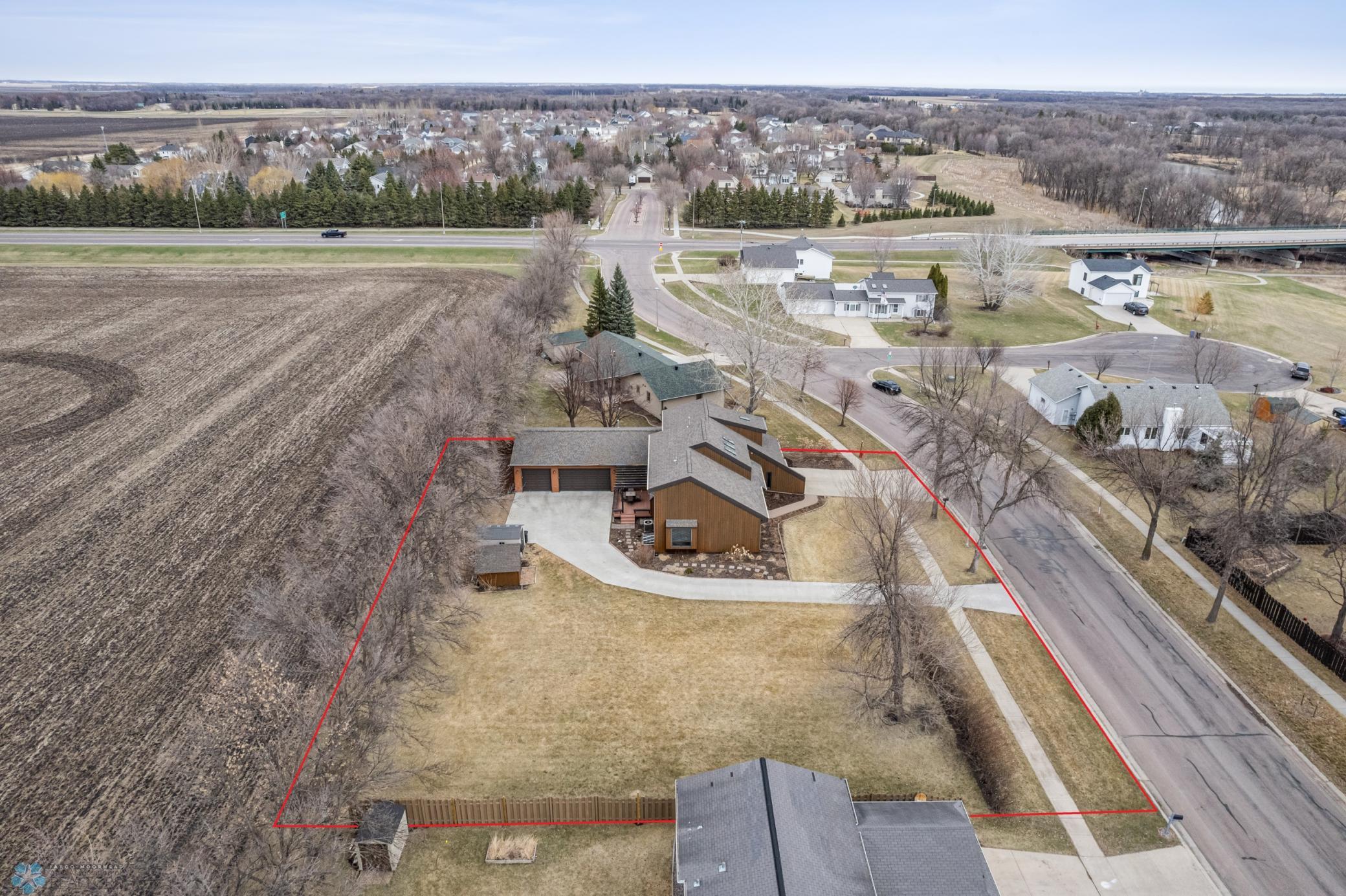 Aerial View w/ Lot Lines