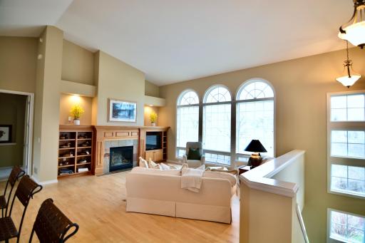 Bright large open floor plan with lots of Anderson windows overlooking the private backyard with lots of views of wildlife.