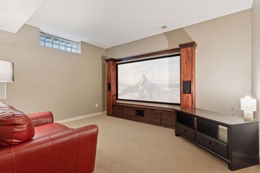Lower level family room/theatre room!