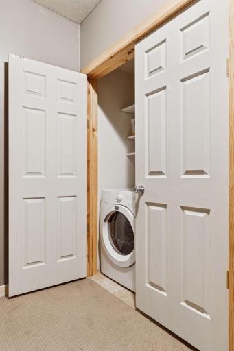Lower level laundry closet.