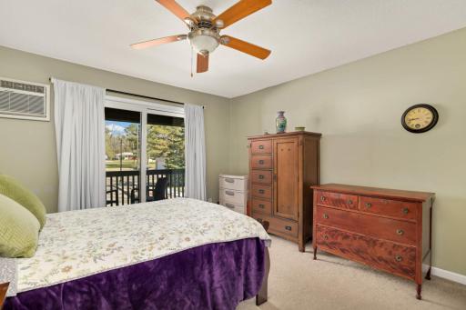 The huge patio doors help bring the sunshine into the room.