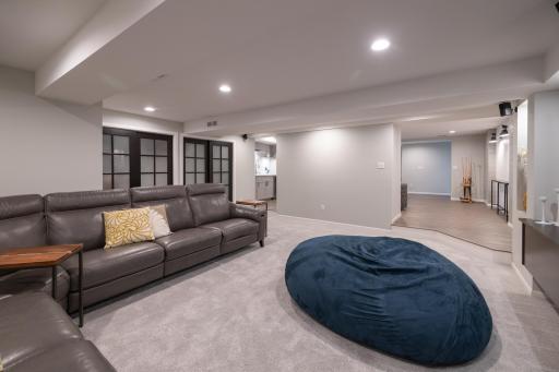 Family room with storage closets for all your extra needs