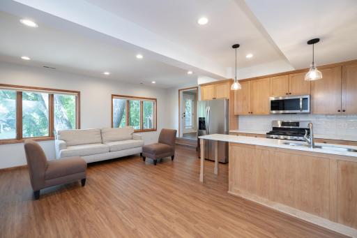 Lower level In-Law suite with direct secured access from both inside and outside of the home