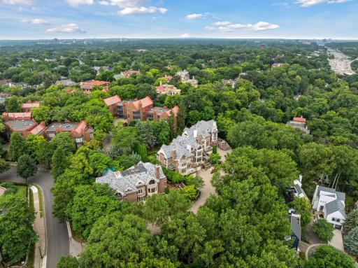 Location location location...tucked into a wooded oasis tha feels miles from the hustle yet you are literally steps from eveeryhing that makes Minneapolis pulse with energy.