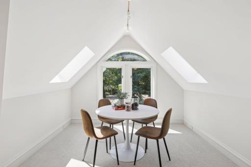 Architectural drama with vaulted ceilings.