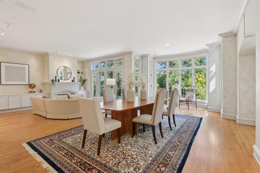 Expansive entertaining space with natural light.