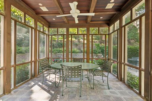 A perfect time of year to dine on the screened in porch.