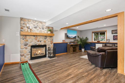 Lower level family room and amusement room.