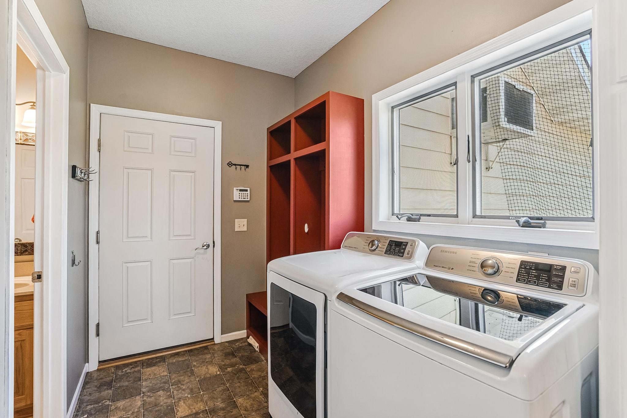 Main level laundry.