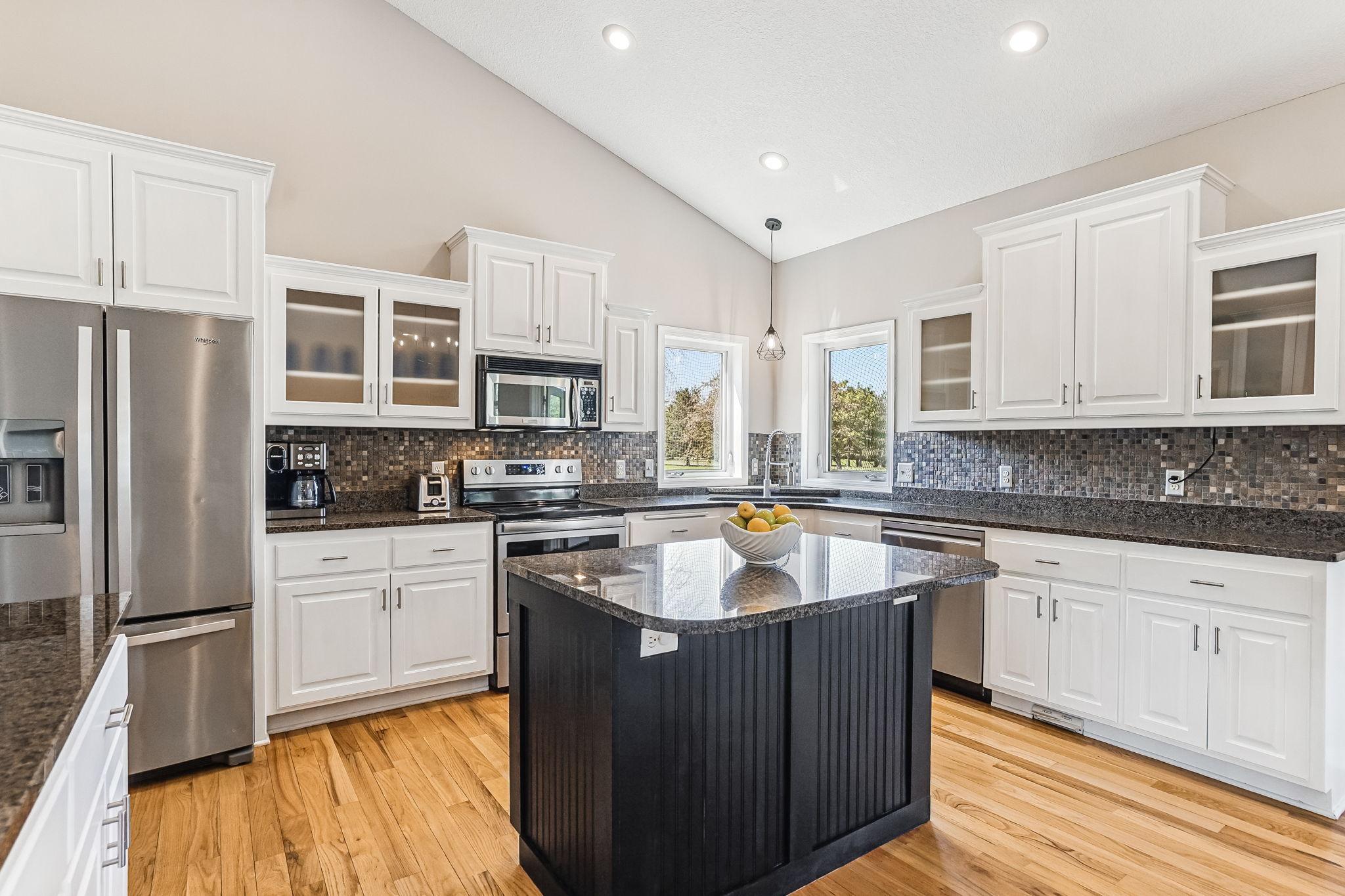 Granite countertops.