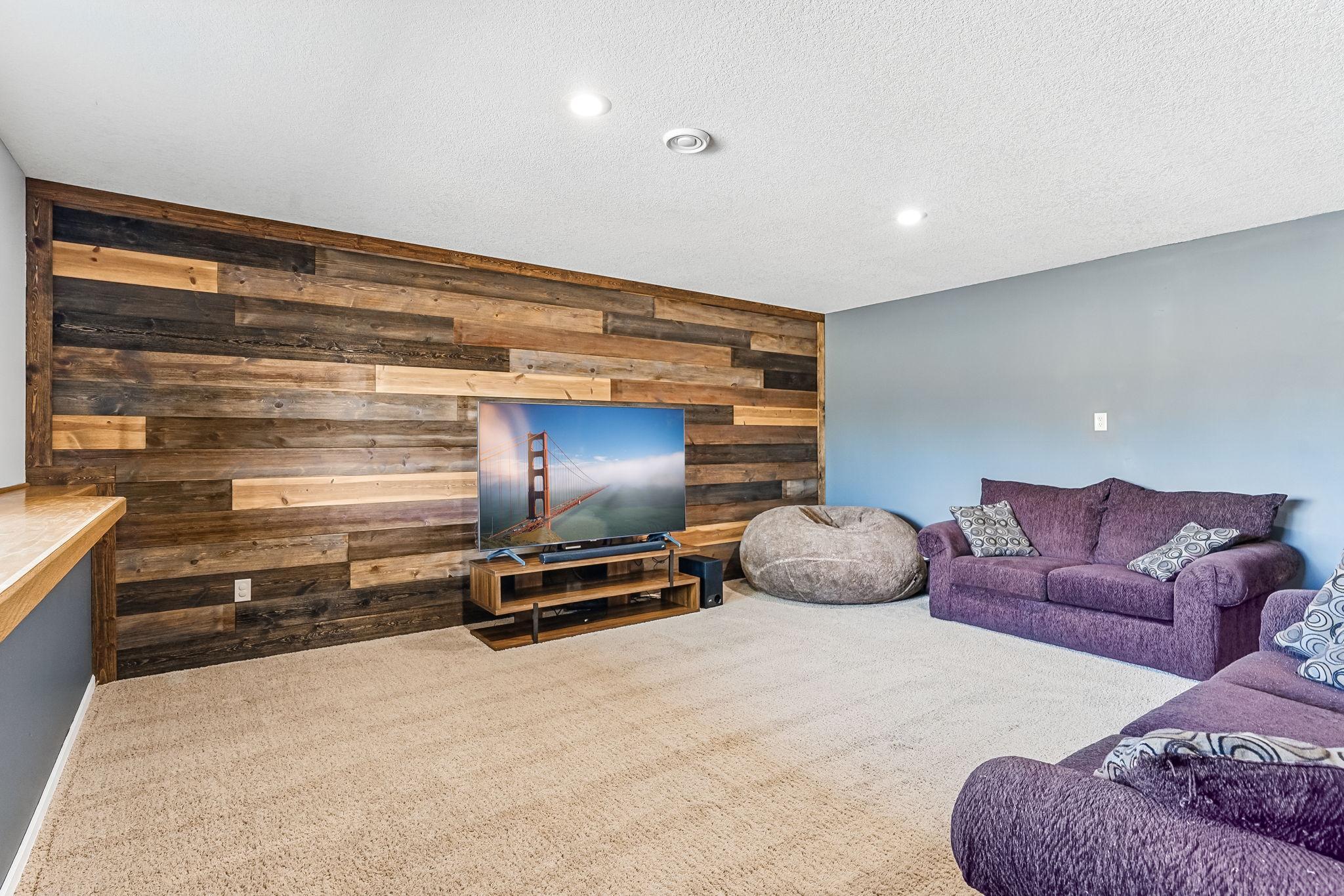 Lower level living room.