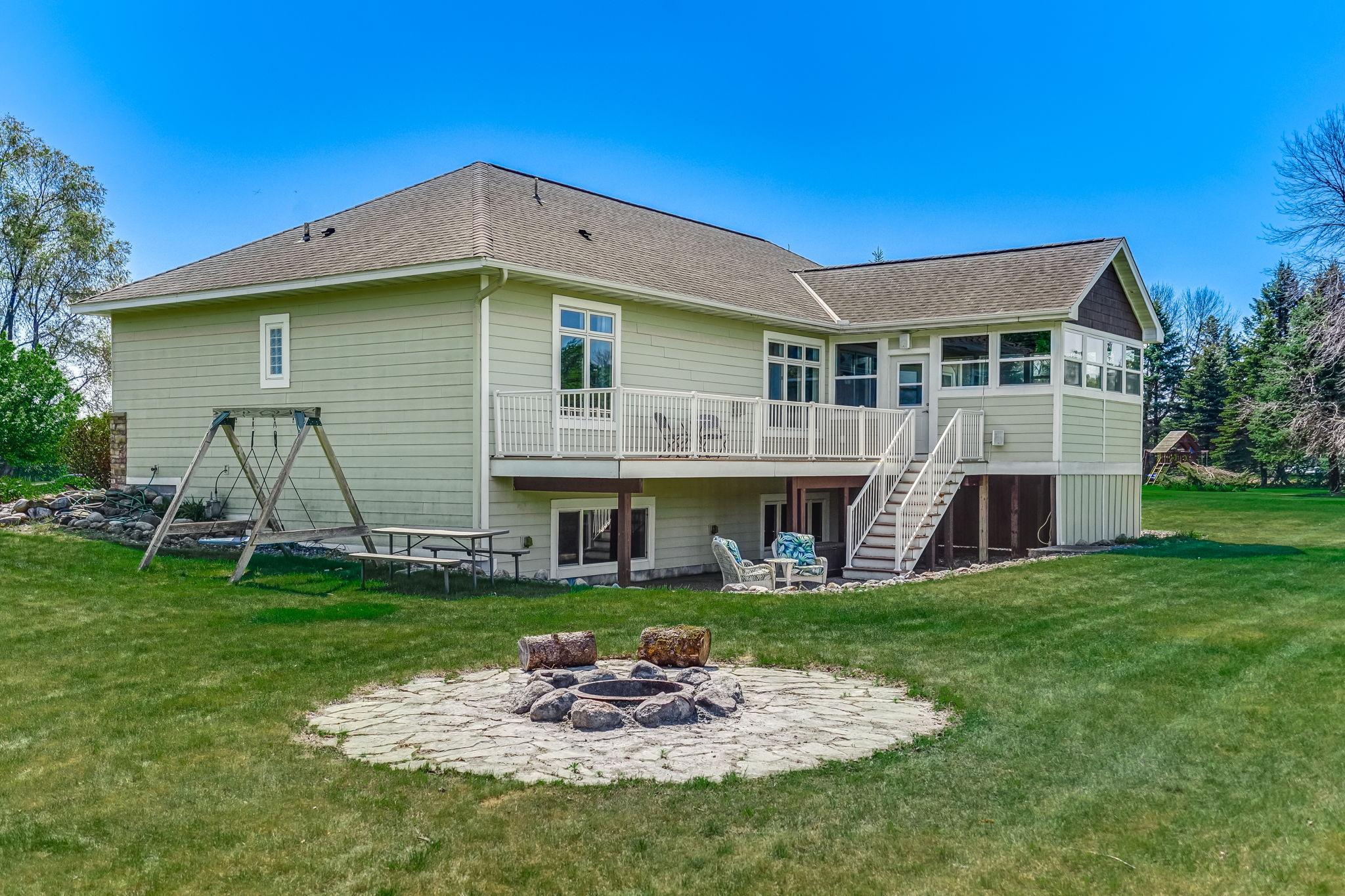 Fire pit and lower level patio!