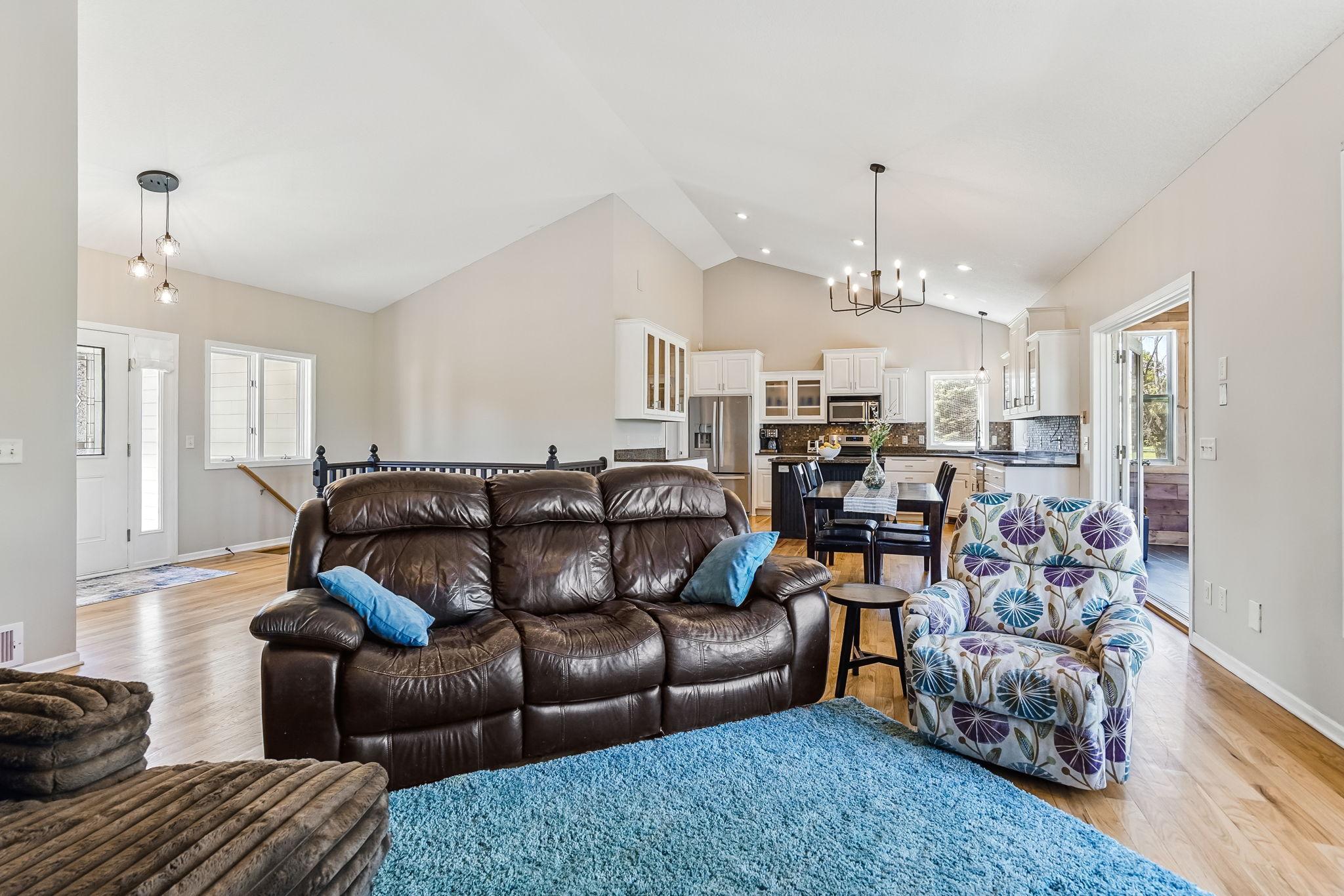 Open kitchen /dining/ living room