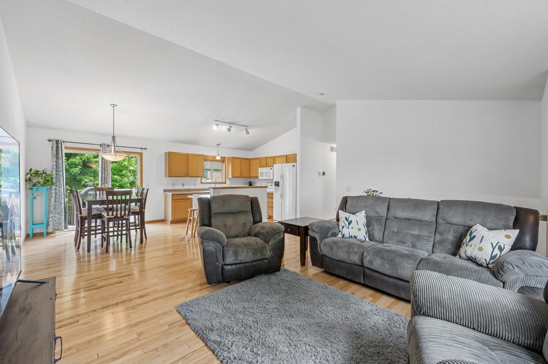 Open Concept Living Room w/Hardwood Floors
