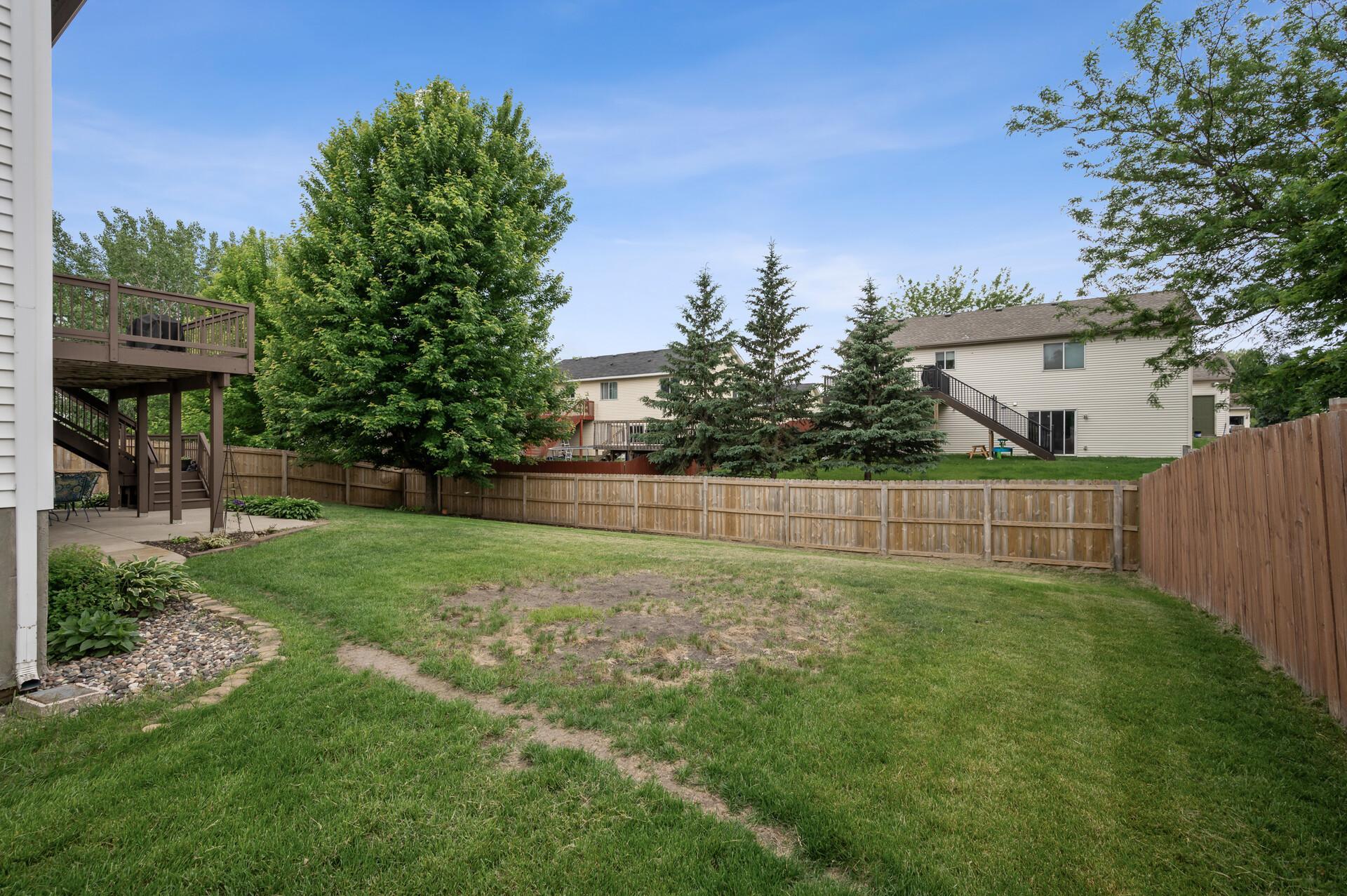 Fully Fenced Backyard w/Privacy Fence