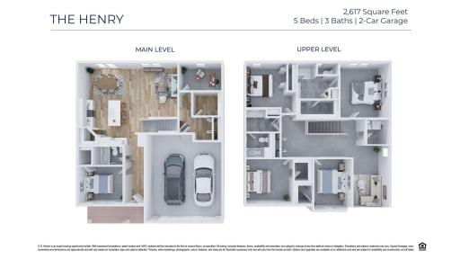 Welcome home to the Henry! This home for sale has optional 3 car garage stall added!