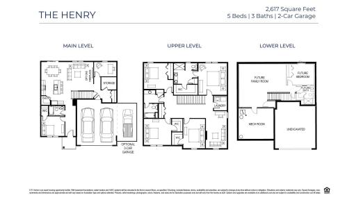 Welcome home to The Henry! This home for sale includes the optional 3-car garage and electric fireplace!