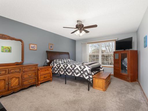 Wonderful primary ensuite accommodates any size bed & furniture.