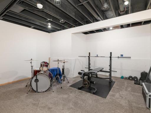Lower level rec room makes for a great workout room, additional tv room for movie night, or hobby room.