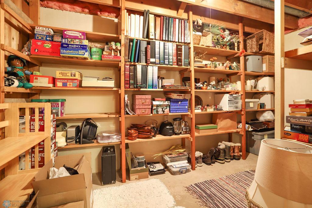 Storage room in basement