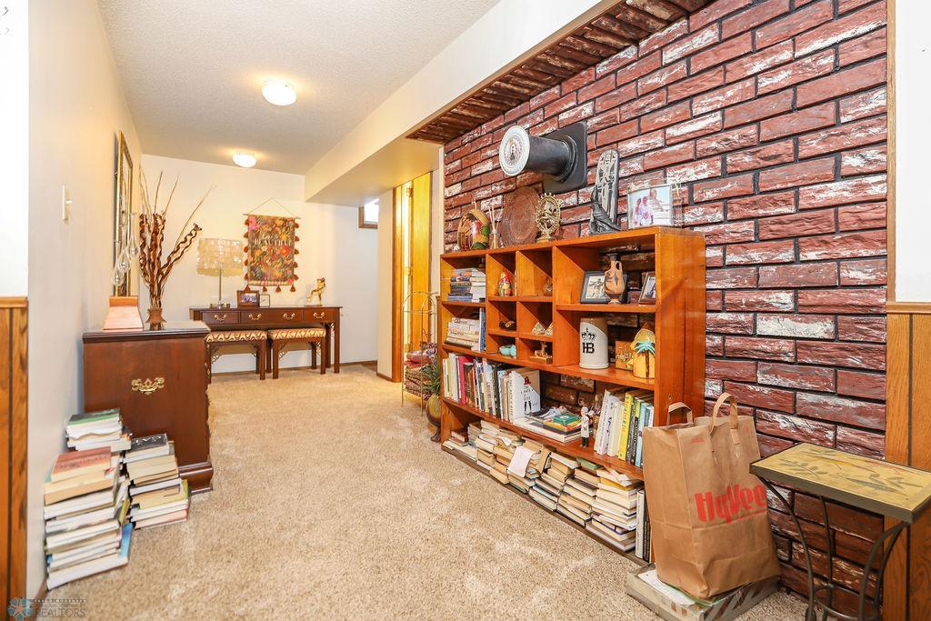 Hall adjacent to family room