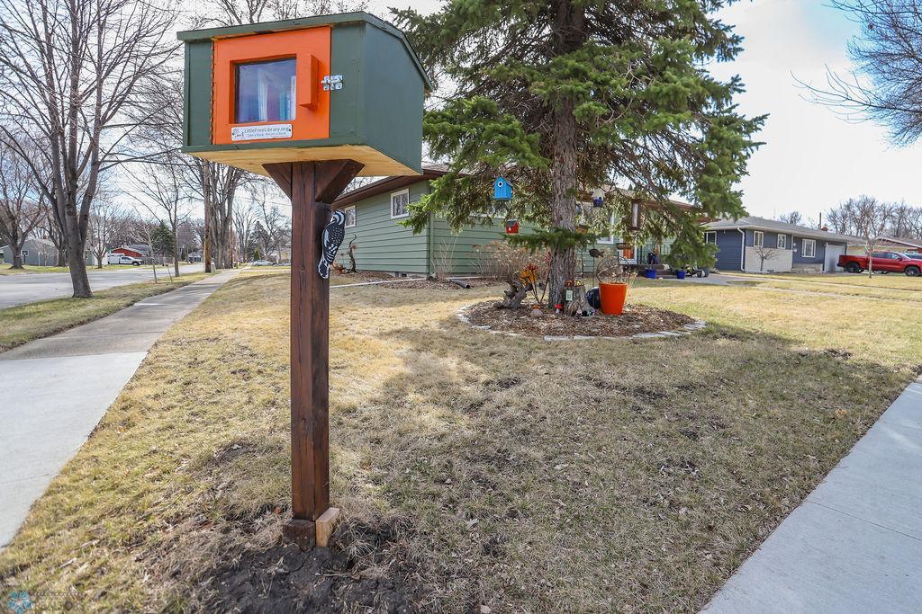 Corner lot complete with little library
