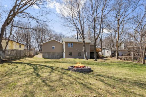 Outdoor Space and Firepit Perfect for Gatherings