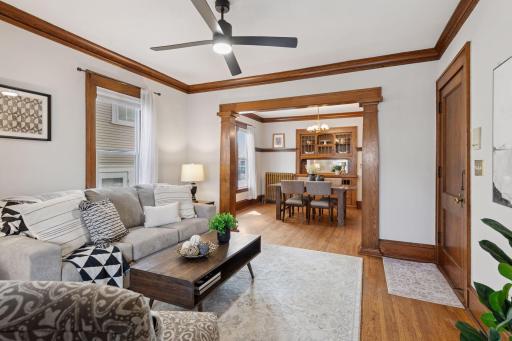 View upon entering the unit. Unit is spotlessly clean and move-in ready.