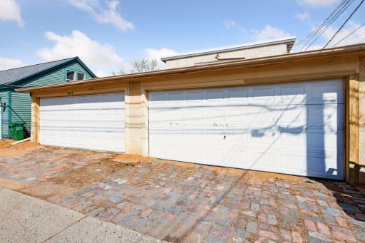 Garages for the building. This units garage stall is the far right stall (most southerly)