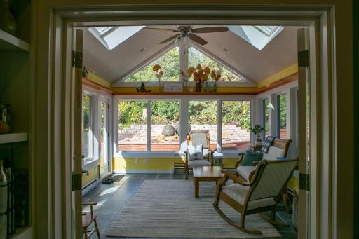 French door off the kitchen gives you an extended entertaining area and what a view your guests get to enjoy