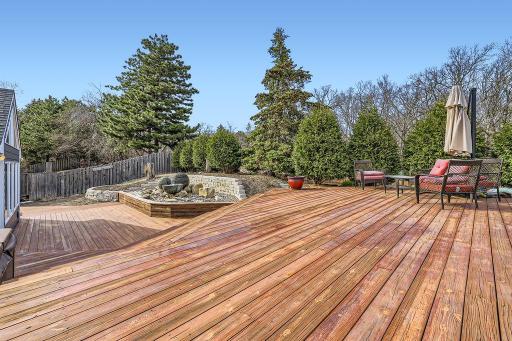 Just look at how much deck area you can have for entertaining. Various seating areas and so tranquil