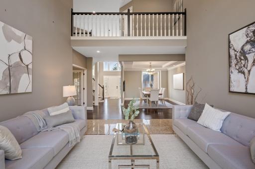Alternate view of the formal living room.