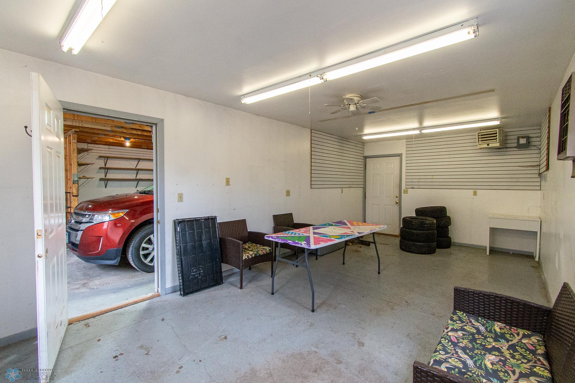 Finished side of garage
