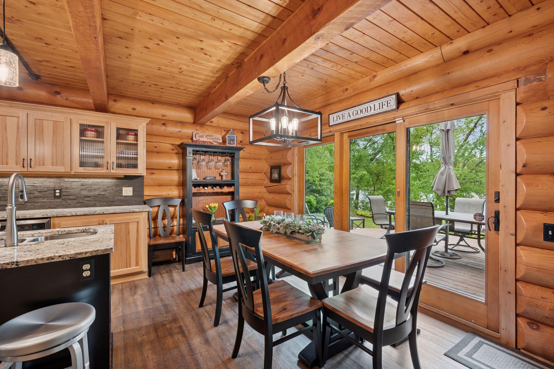 Informal dining walks out to the deck