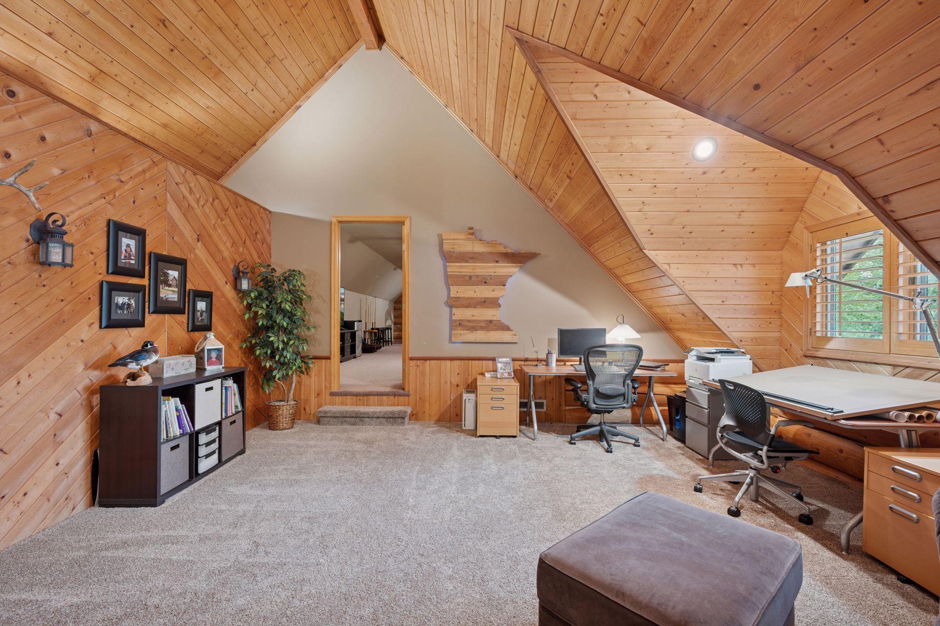 The loft area can be used for so many things!