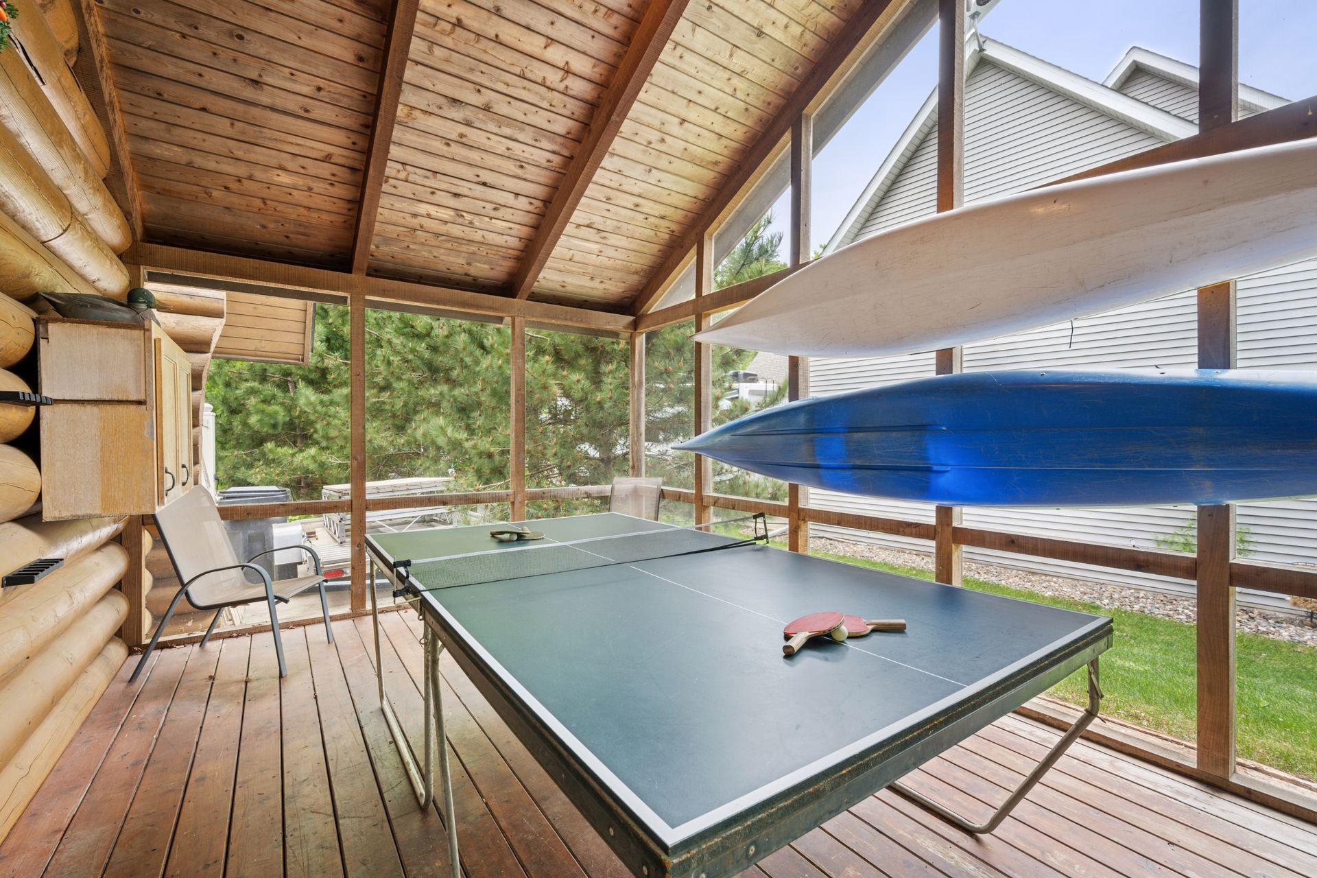 The attached screen porch can be accessed through the garage and is perfect for those inclement weather days.