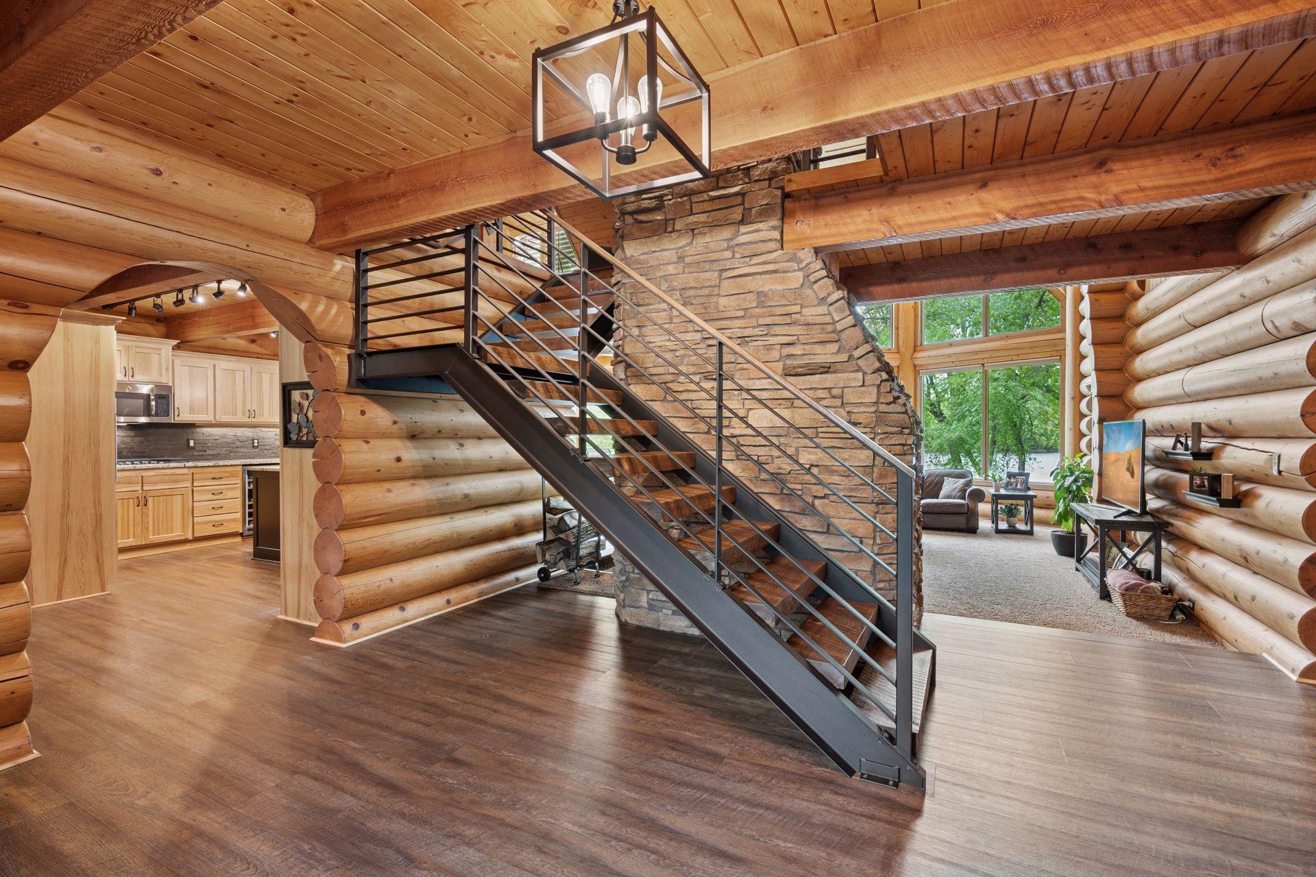 Gorgeous new open staircase leads you to the upper level