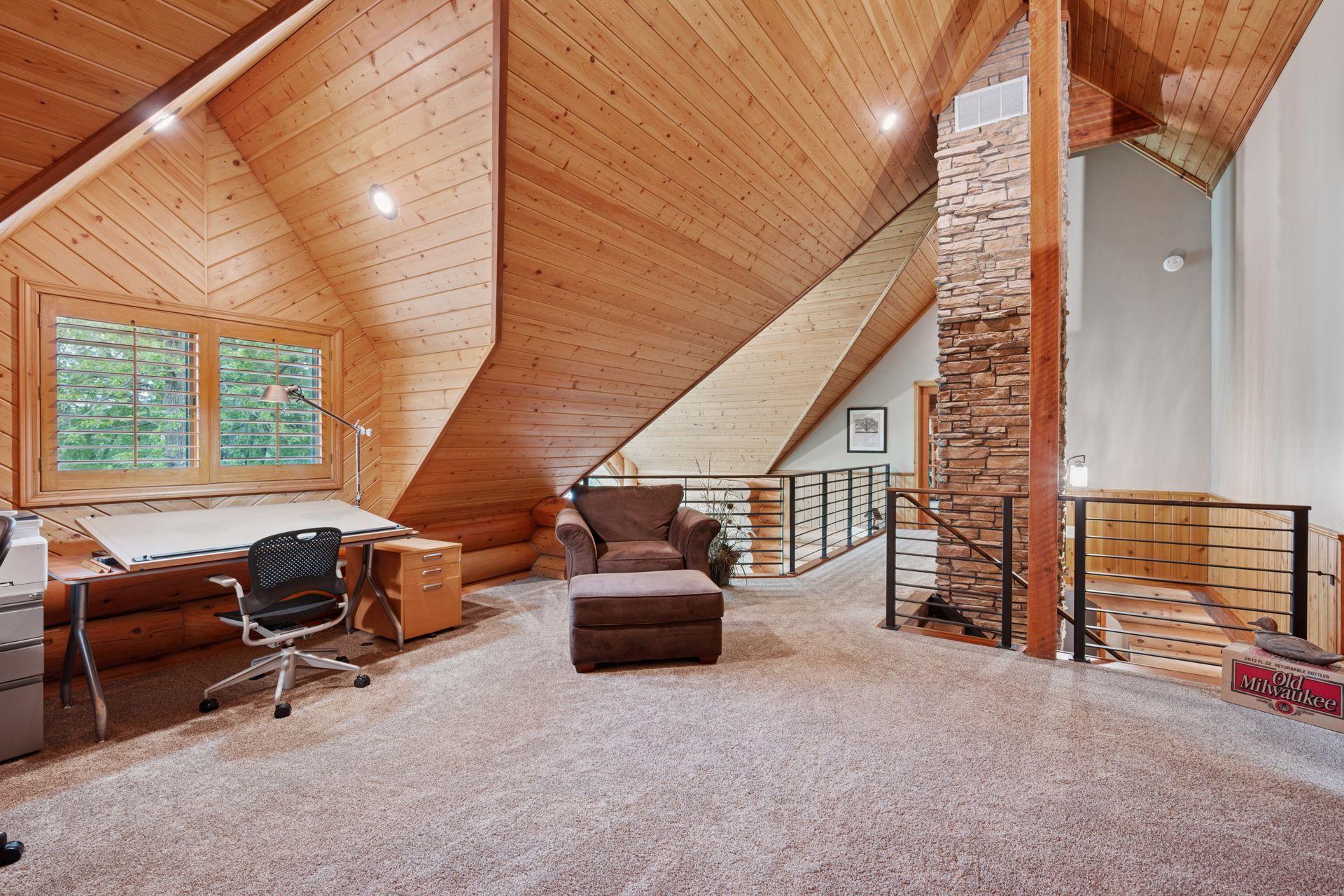 Another view of the beautiful loft area