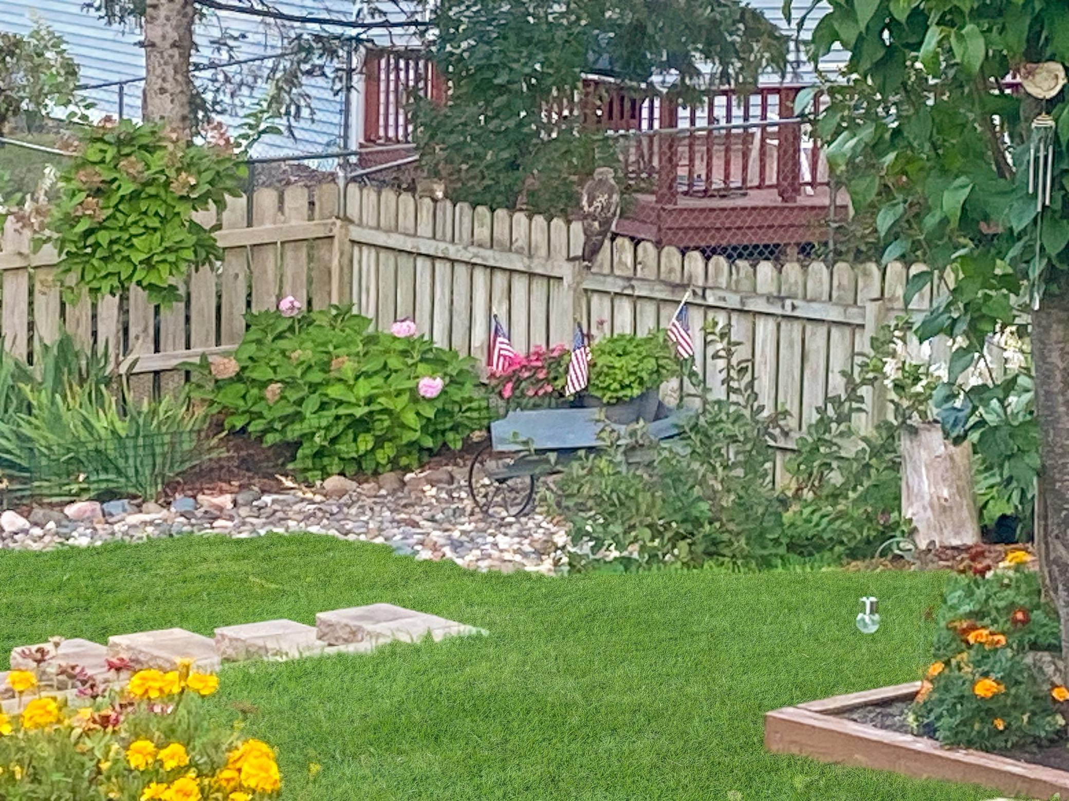 Lush landscaping and curated details