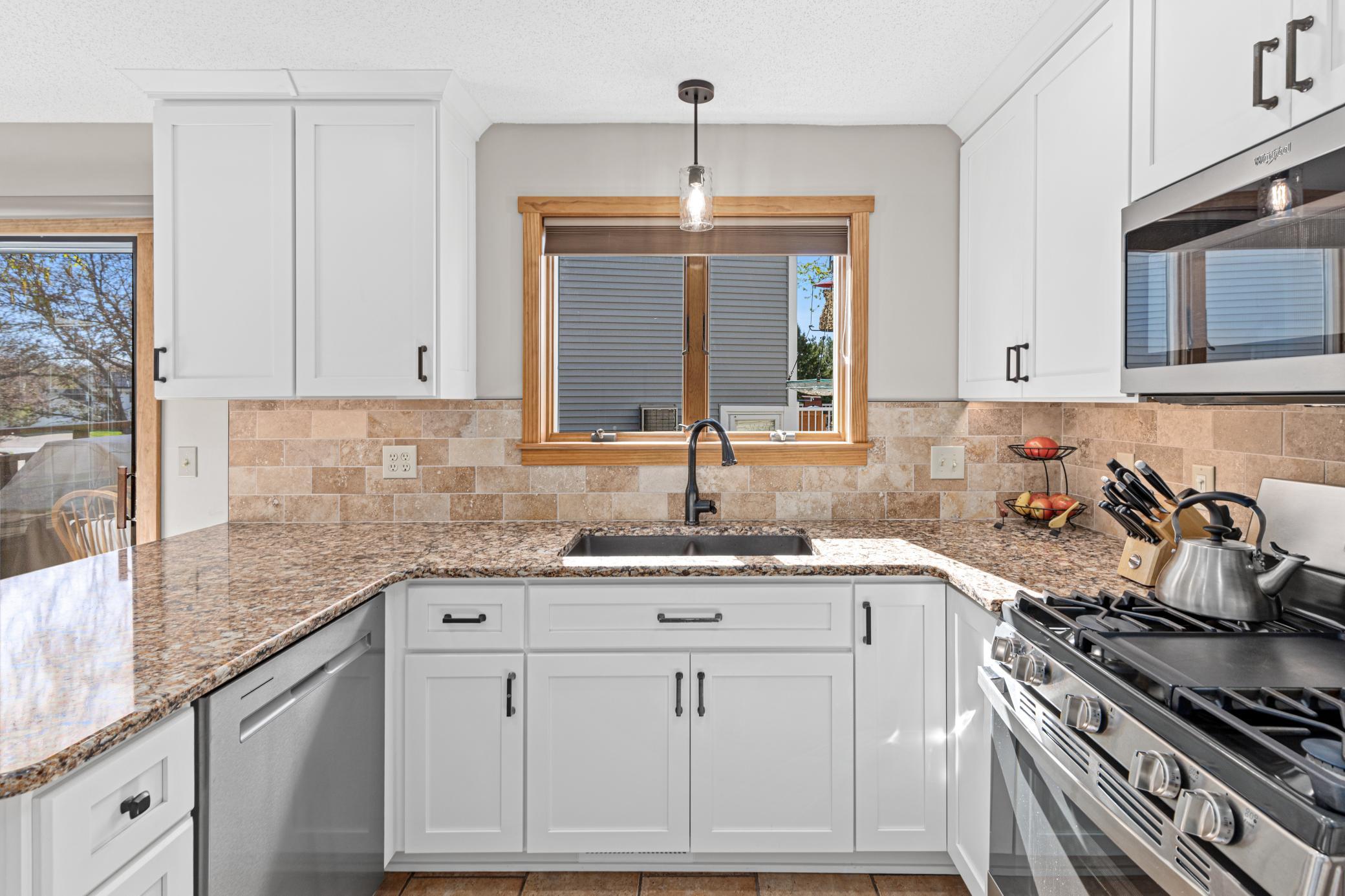 Clean lines and quality craftsmanship shine throughout this refreshed kitchen