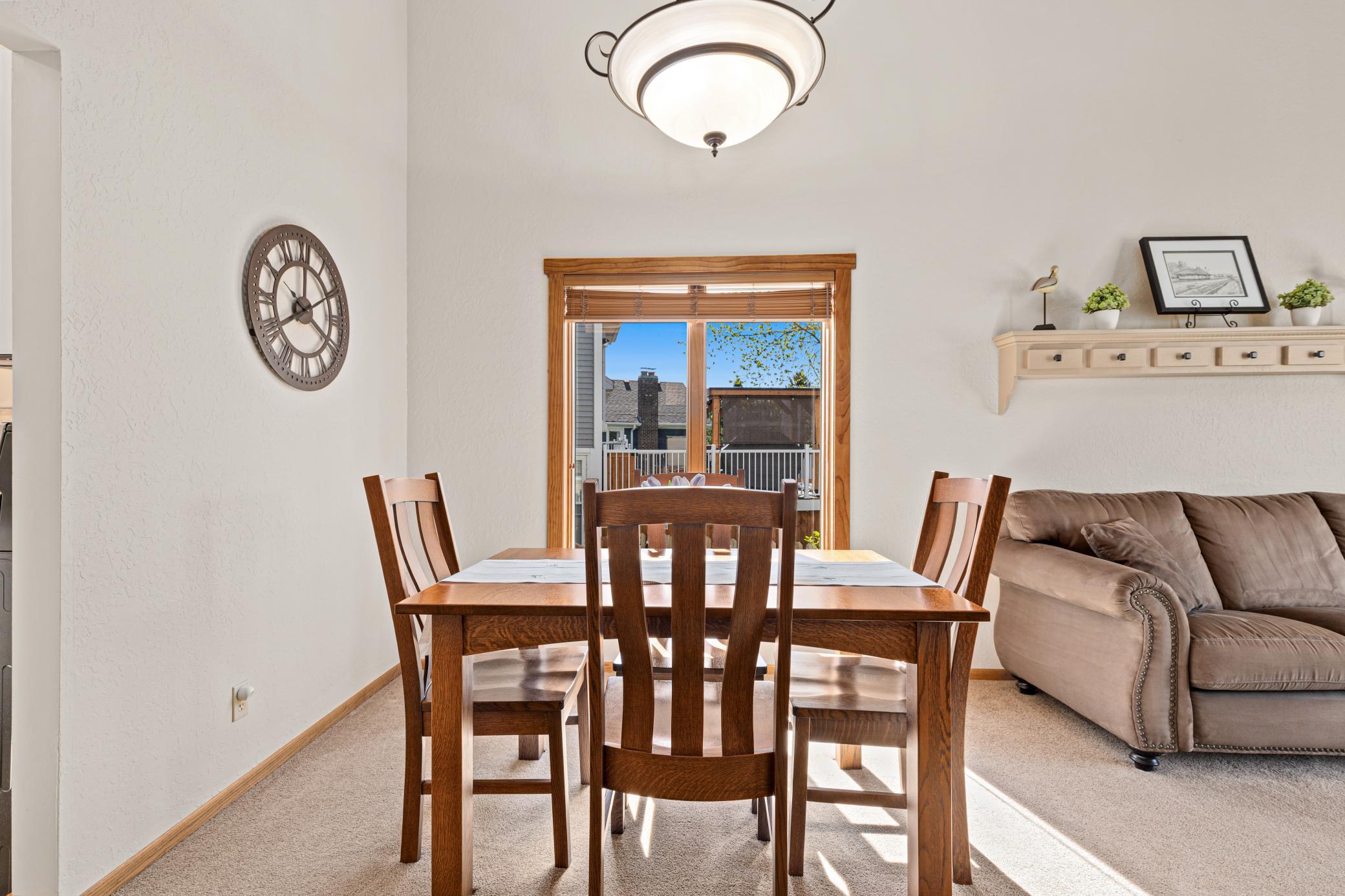Light-filled dining area perfectly positioned for hosting and everyday meals