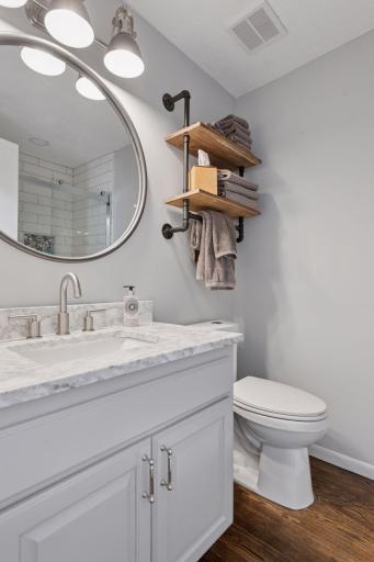 Main level 3/4 bath has also been nicely updated