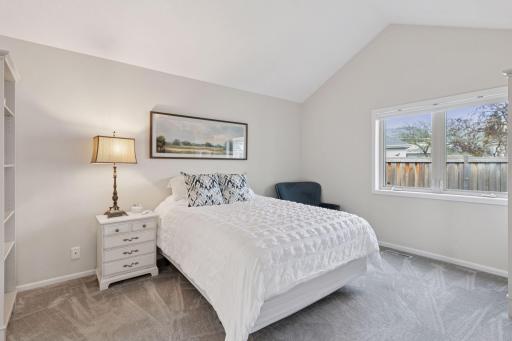 Vaulted ceiling and natural light gives this space an airy feeling